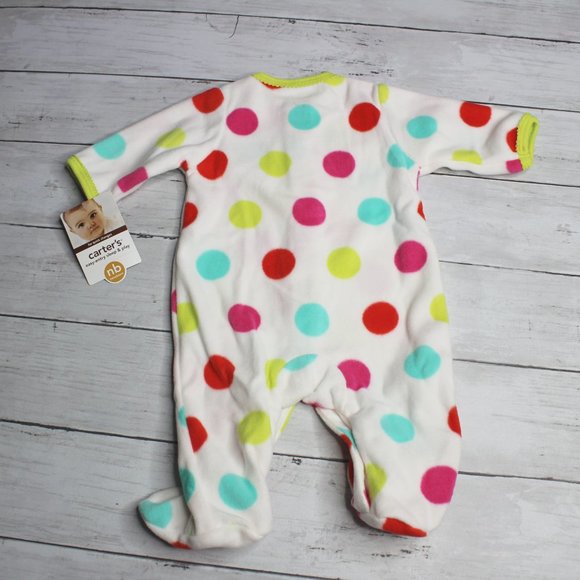 Carter's Fleece Sleeper Baby Girl Size Newborn - Picture 6 of 6